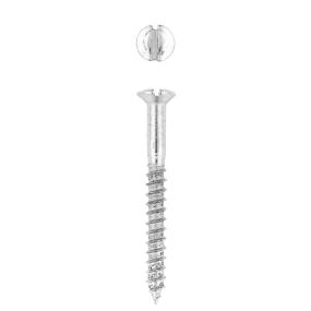 Wood Screws - Raised Head Nickel Plated